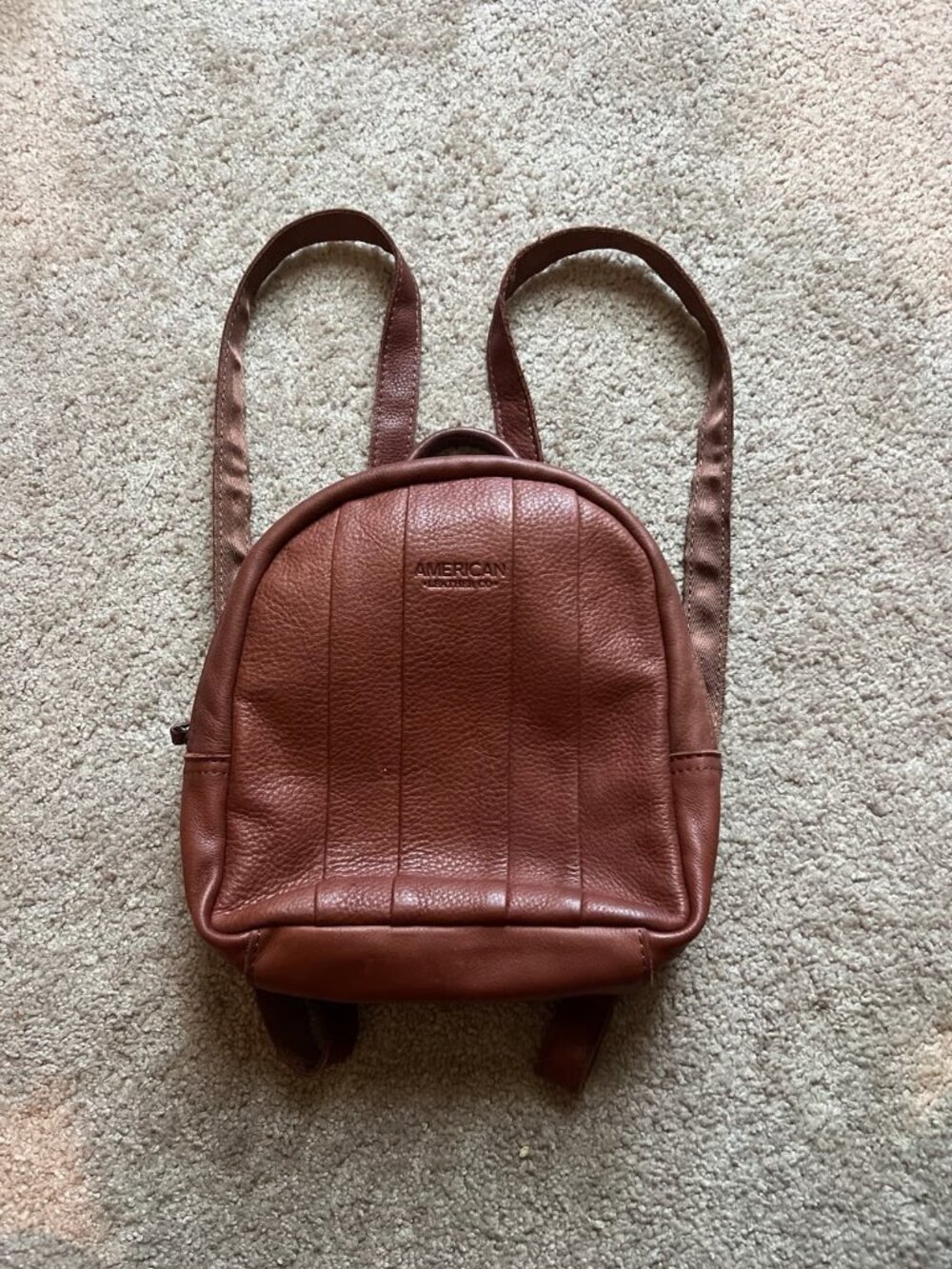 American Leather Company Denise Mini Soft Brown Genuine Leather Backpack